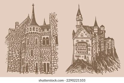 Castle Hohenzollern Over Royalty Free Licensable Stock Vectors