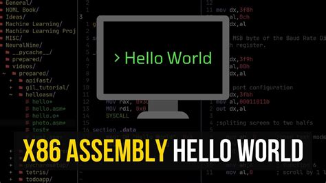 X86 Assembly Hello World Explained Youtube