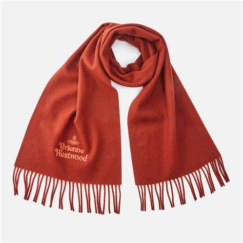 Vivienne Westwood Embroidered Logo Wool Scarf | Coggles