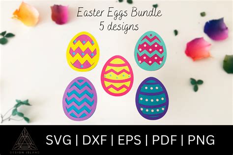 Easter Eggs Svg Bundle Layered Egg Svg Graphic By Dreamingsvg