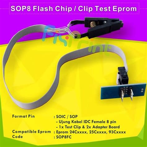 Jual SOP8 Flash Chip IC Test Clip IC Eprom Eeprom BIOS ROM Socket