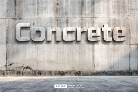 Effet De Style De Texte Concret Psd Gratuite