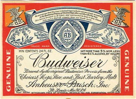 Printable Budweiser Label