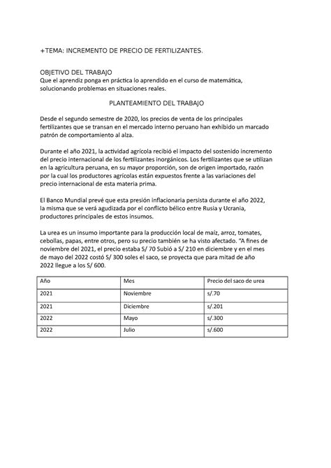 Proyecto Final Mate TEMA INCREMENTO DE PRECIO DE FERTILIZANTES