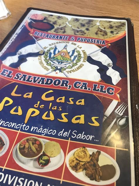 Salvadorian Food Menu