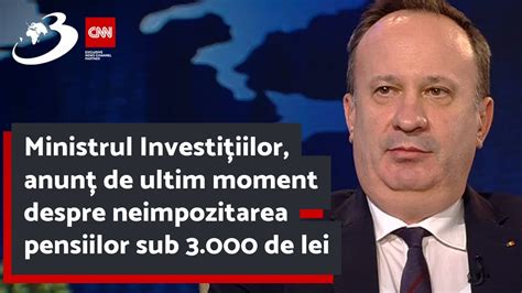 Ministrul Investițiilor anunț de ultim moment despre neimpozitarea