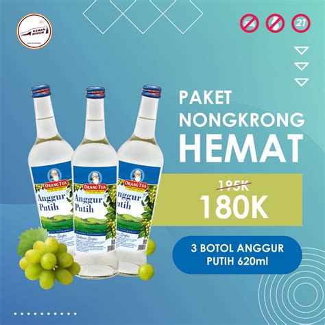 Jual Paket Nongkrong Hemat Botol Anggur Putih Ml Shopee Indonesia