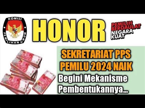 PEMBENTUKAN SEKRETARIAT PPS PEMILU 2024 DAN HONOR SEKRETARIAT PPS NAIK