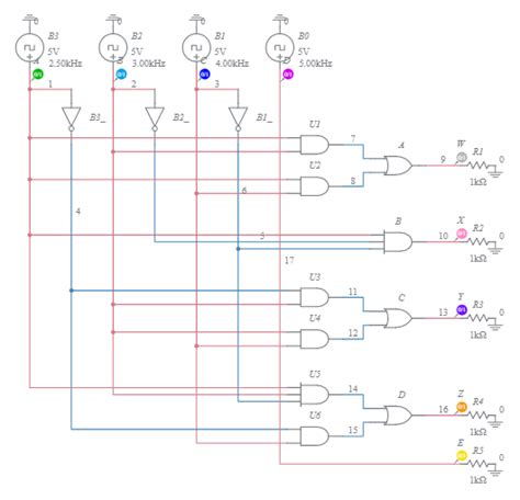 4 Bit Bcd Circuit Diagram Bcd Binary Multisim