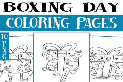 Cute Boxing Day Coloring Pages For Kids Graphic By Lapiiin Art