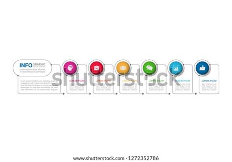 Vector Infographic Template Horizontal Diagram Graph Stock Vector