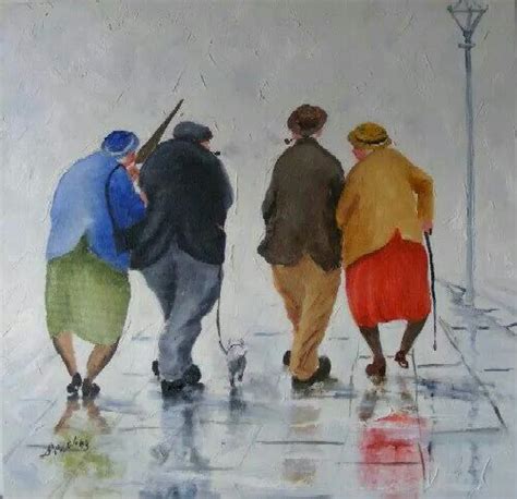 Walking Art Painting Watercolor Art Painting