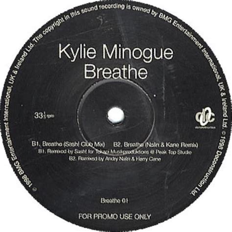 Kylie Minogue Breathe 4 Track Promo Uk Promo 12 Vinyl Single 12