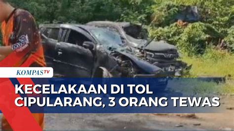 Diduga Sopir Mengantuk Minibus Tabrak Pembatas Jalan Di Tol Cipularang