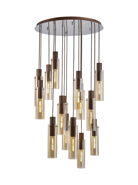 Meyer Slim 15 Light Cluster Pendant - Abbeygate Lighting