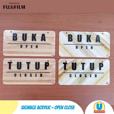 Jual Acrylic Open Close Buka Tutup Signage Board Acrylic Papan