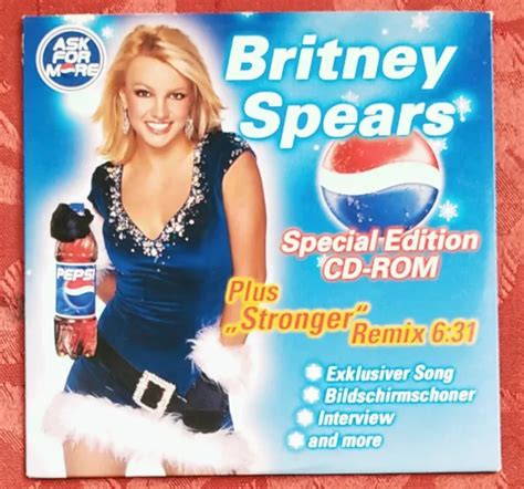 Britney Spears Cd Promo Pepsi Special Edition Cd Rom Stronger Remix