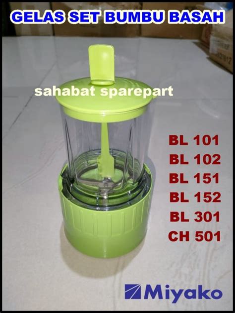 Gelas Set Blender Bumbu Basah Wet Mill Chopper Miyako Original Lazada