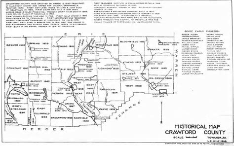 Crawford County PA Township Map | Historical data, Crawford county, Data