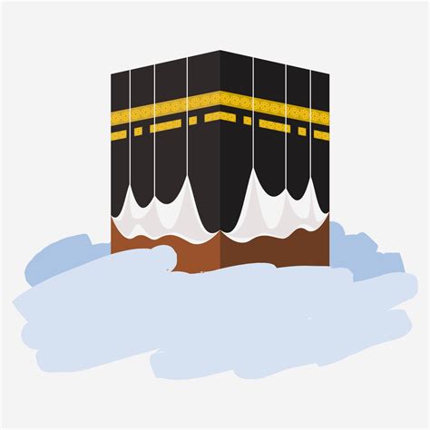 Editable Vector Of Isolated Oblique View Holy Kaaba Illustration With