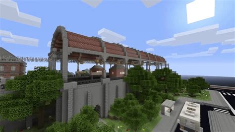 Made This Train Station On My Creative World Minecraft