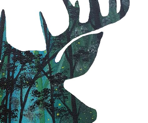 Printable Deer Silhouette Painting Acrylic Painting Print - Etsy