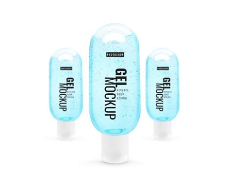 Premium PSD Bottle Tube Gel Hand Sanitizer Mockup