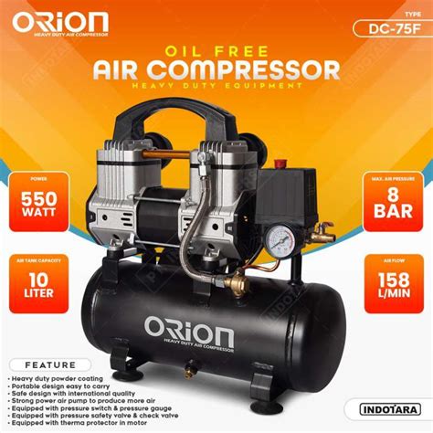 Jual Kompresor Angin Orion Oil Free Air Compressor Dc F Di Seller Pt