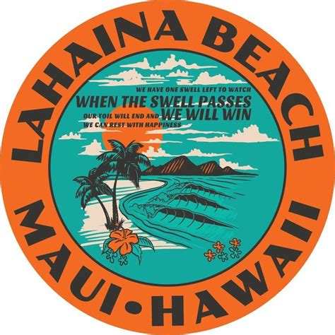 Lahaina Beach Maui Hawaii Hawaiian Island Life Beach Vinyl Sticker