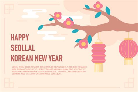 Seollal Korean New Year Background 16640666 Vector Art At Vecteezy