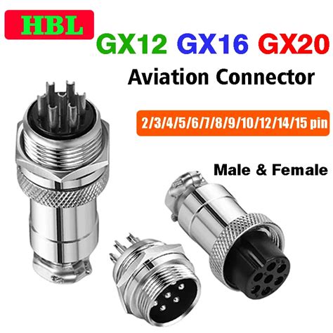 5 10 100Sets Aviation Plug Scoket GX12 GX16 GX20 Male And Female