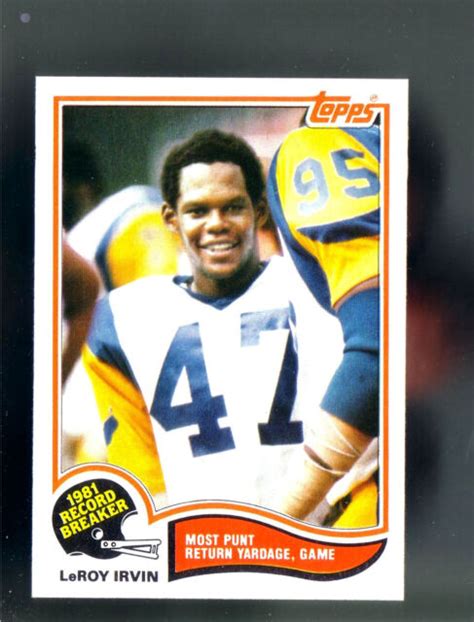 1982 PAT HADEN Topps Football Card 377 Los Angeles Rams LEROY