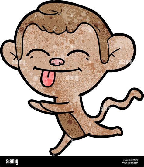 Funny Cartoon Monkey Running Stock Vector Image And Art Alamy