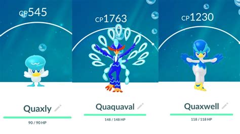 😮gen 9 Starter Quaxly Evolution Line In Pokemon Go Youtube