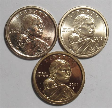 2001 P D S Sacagawea Dollars BU And Proof For Sale Buy Now Online