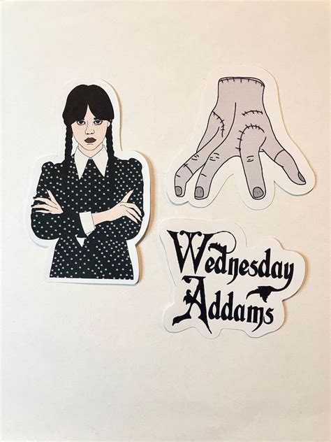 Wednesday Addams Stickers Thing the Addams Family Matte - Etsy Canada в 2023 г | Артбуки ...