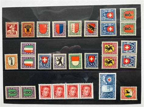 Pro Juventute Kantonswappen Und Andere Postfrisch 1917 1930 Kaufen