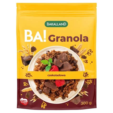 BA GRANOLA CZEKOLADOWA BAKALLAND 300 G Dobre Ceny Polski Sklepik