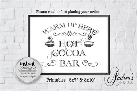 Hot Cocoa Bar Sign Warm Up Here Sign Wedding Decor Party Etsy Canada