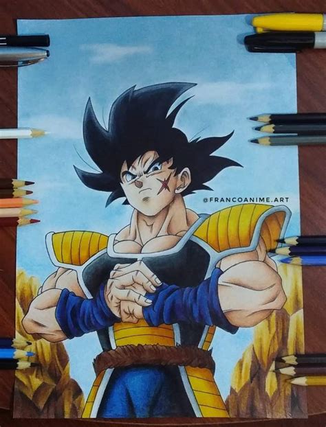 fin terminado el dibujo de Bardock de la película Dragon ball Super