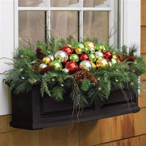 Beautiful Christmas Window Box Christmas Window Boxes Christmas Decorations Christmas Planters