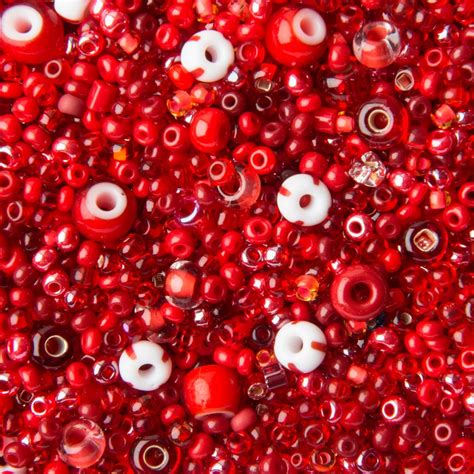 PRECIOSA Mix Of Seed Beads Red Manumi Eu