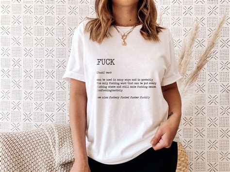 Fuck Definition T Shirt Dictionary Shirt Sarcastic Shirts Etsy