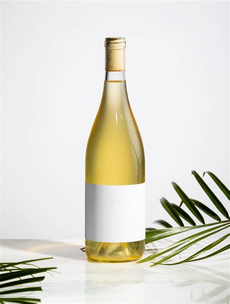 Wine Bottle with Label Mockup — Mr.Mockup