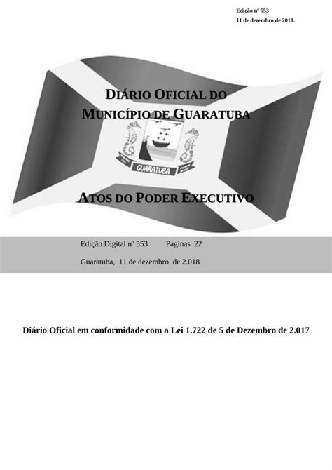 Pdf Di Rio Oficial Do Munic Pio De Guaratubaportal Guaratuba Pr Gov