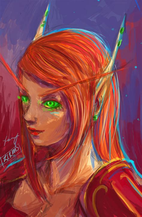 Blood Elf Mage Portrait By Zcrims On Deviantart