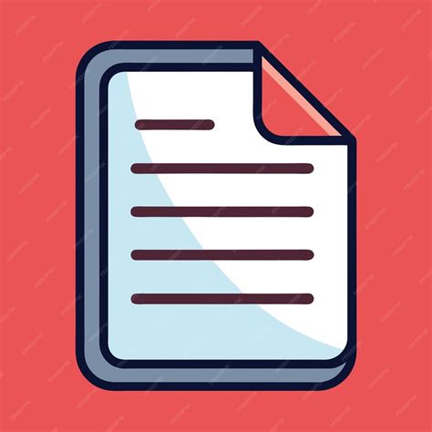 Minimalist Document Clip Art Icon For Files And Digital Records