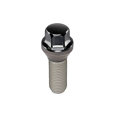 Black Cone Seat Style Lug Bolt M12 X 1 5 Thread Size Box Of 50 Lug