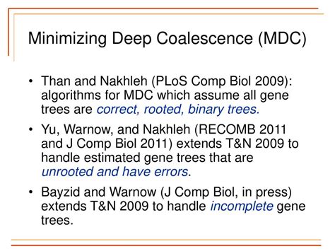 New Methods For Estimating Species Trees From Gene Trees Ppt Download