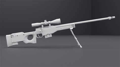 Awm Sniper Rifle 3d Model On Behance